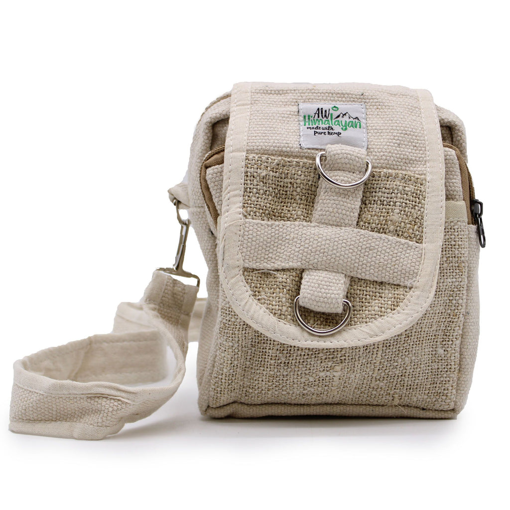 Crossbody-väska i hampa och bomull – Natur