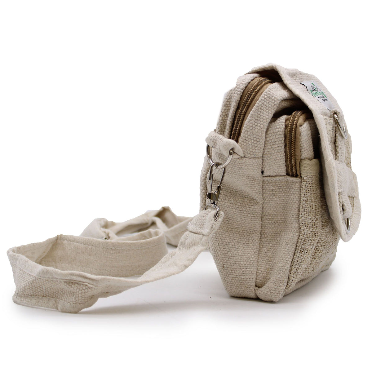 Crossbody-väska i hampa och bomull – Natur